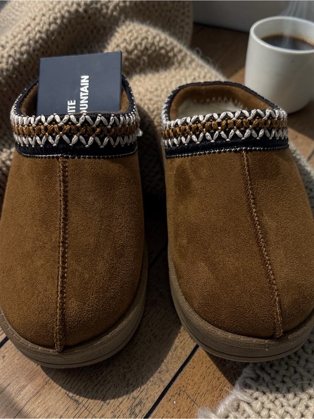 White Mountain kids Brown Suede Slip-On Clog size 11